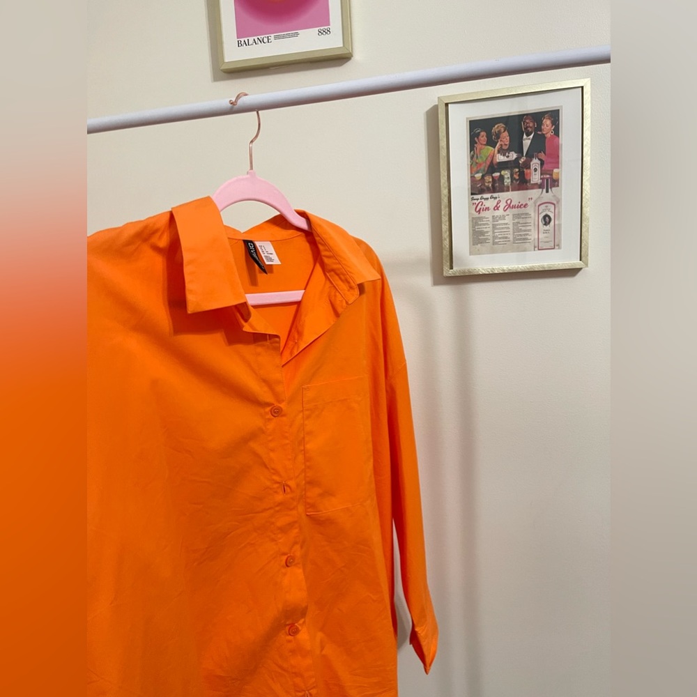 Orange Button Up - Picture 2 of 2